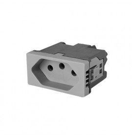 Modulo Tomada 10a - Pial Plus +  Cinza